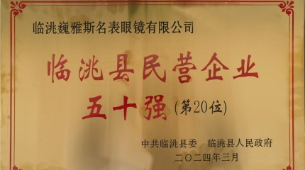  臨洮公司入列2023年度臨洮縣民營企業(yè)50強(qiáng)及行業(yè)10強(qiáng)榜單